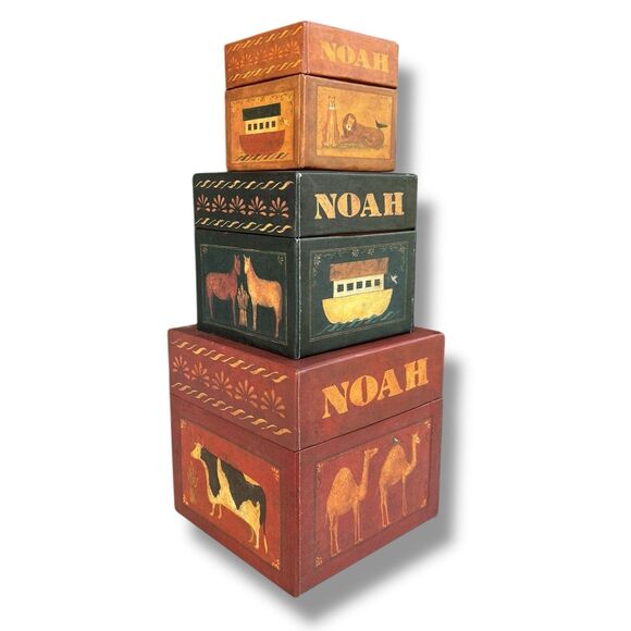 Vintage Noah’s Ark Stationary Nesting Boxes - Picture 7 of 10